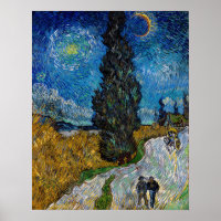 Vincent van Gogh - Road with Cypress and Star