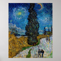 Vincent van Gogh - Road with Cypress and Star