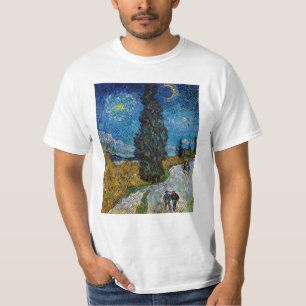 Vincent van Gogh - Road with Cypress and Star T-Shirt