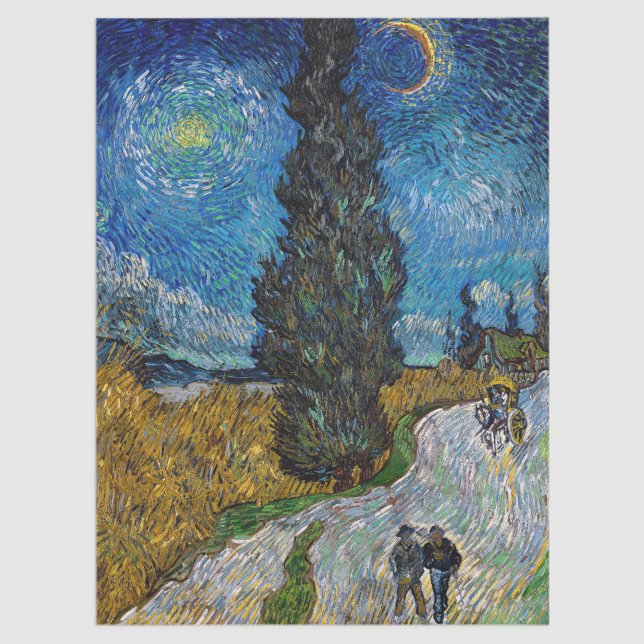 Vincent van Gogh - Road with Cypress and Star Tissue Paper (Creator Uploaded)