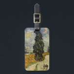 Vincent van Gogh | Road with Cypresses, 1890 Luggage Tag<br><div class="desc">Image Collection Number:  BAL3752  Road with Cypresses,  1890 (oil on canvas). Gogh,  Vincent van (1853-90) oil on canvas. Rijksmuseum Kroller-Muller,  Otterlo,  Netherlands .  1890</div>