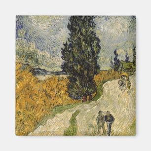 Vincent van Gogh   Road with Cypresses, 1890 Magnet