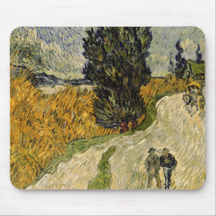 Vincent van Gogh Road with Cypresses, 1890 Mouse Mat