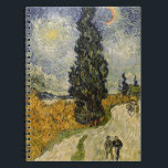 Vincent van Gogh | Road with Cypresses, 1890 Notebook<br><div class="desc">Image Collection Number:  BAL3752  Road with Cypresses,  1890 (oil on canvas). Gogh,  Vincent van (1853-90) oil on canvas. Rijksmuseum Kroller-Muller,  Otterlo,  Netherlands .  1890</div>