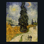 Vincent van Gogh | Road with Cypresses, 1890 Poster<br><div class="desc">Road with Cypresses,  1890 | by Vincent van Gogh | Art Location: Rijksmuseum Kroller-Muller,  Otterlo,  Netherlands | Dutch Artist | Image Collection Number: BAL3752</div>