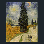 Vincent van Gogh | Road with Cypresses, 1890 Poster<br><div class="desc">Road with Cypresses,  1890 | by Vincent van Gogh | Art Location: Rijksmuseum Kroller-Muller,  Otterlo,  Netherlands | Dutch Artist | Image Collection Number: BAL3752</div>