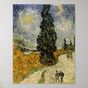 Vincent van Gogh   Road with Cypresses, 1890 Poster