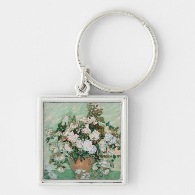 Vincent van Gogh | Roses, 1890 Key Ring (Front)