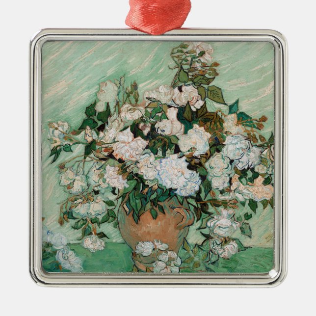 Vincent van Gogh | Roses, 1890 Metal Tree Decoration (Front)