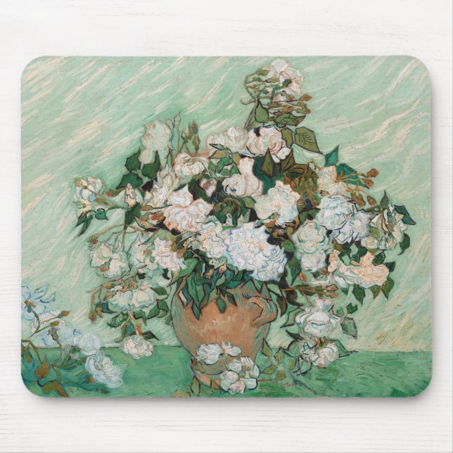 Vincent van Gogh | Roses, 1890 Mouse Mat (Front)