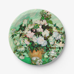 Vincent Van Gogh Roses (1890) Paper Plate