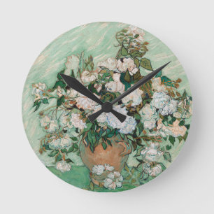 Vincent van Gogh   Roses, 1890 Round Clock
