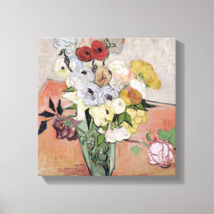 Vincent van Gogh   Roses and Anemones, 1890 Canvas Print