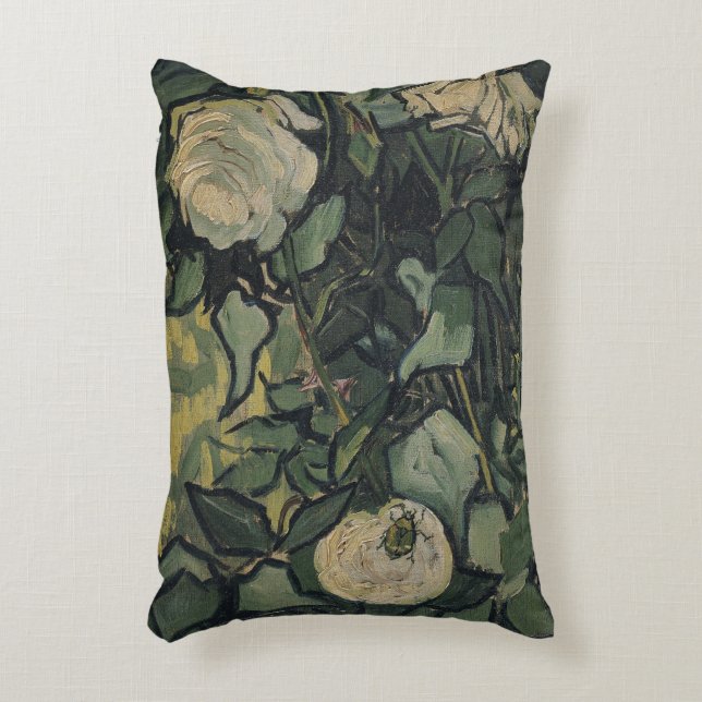 Vincent van Gogh - Roses and Beetle Decorative Cushion (Front(Vertical))