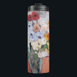 Vincent van Gogh - Roses & Anemones Magnetic Card Thermal Tumbler<br><div class="desc">Still Life / Japanese Vase with Roses and Anemones - Vincent van Gogh,  1890</div>