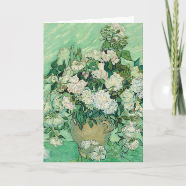 Vincent van Gogh Roses Impressionist Card (Front)