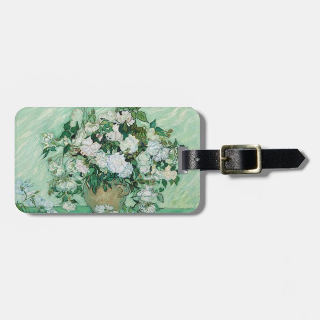 Vincent van Gogh - Roses Luggage Tag (Front Horizontal)