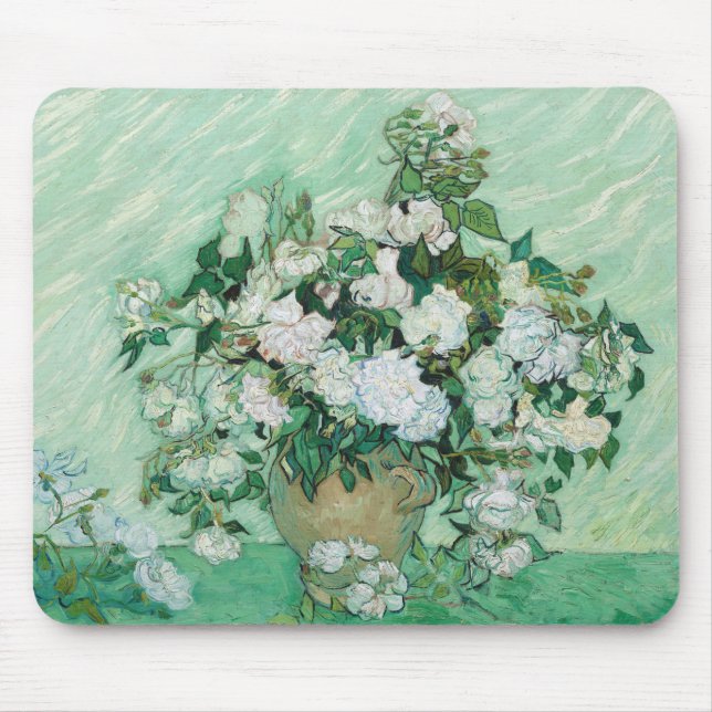 Vincent van Gogh - Roses Mouse Mat (Front)