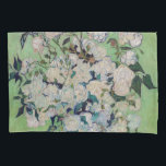 Vincent van Gogh - Roses Pillowcase<br><div class="desc">Roses / A Vase of Roses / Still Life: Pink Roses in a Vase - Vincent van Gogh,  Oil on Canvas,  1890</div>