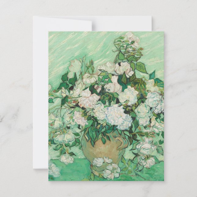 Vincent Van Gogh - Roses Thank You Card (Front)