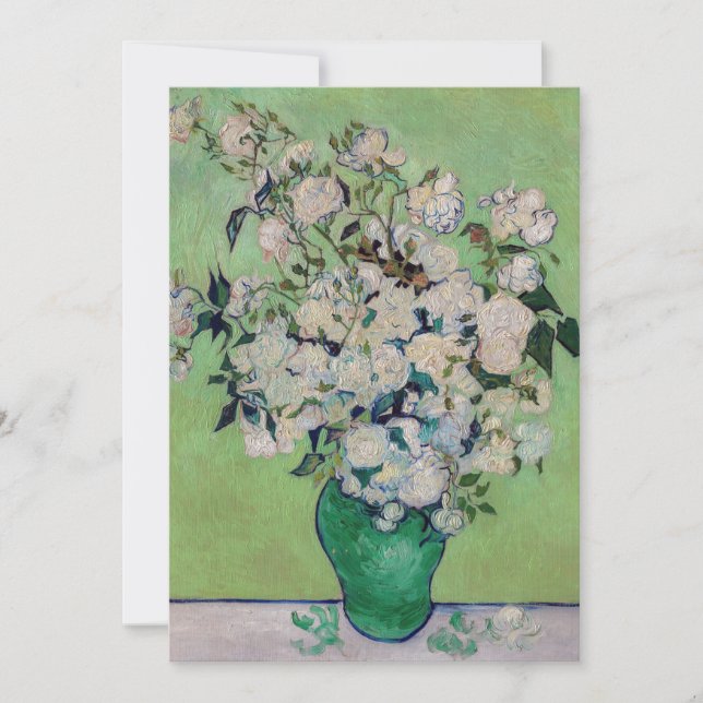 Vincent van Gogh - Roses Thank You Card (Front)