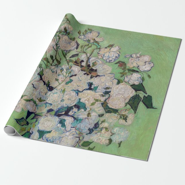 Vincent van Gogh - Roses Wrapping Paper (Unrolled)