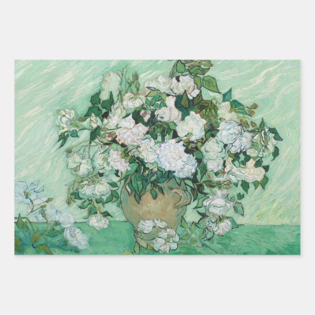 Vincent van Gogh - Roses Wrapping Paper Sheet (Front)
