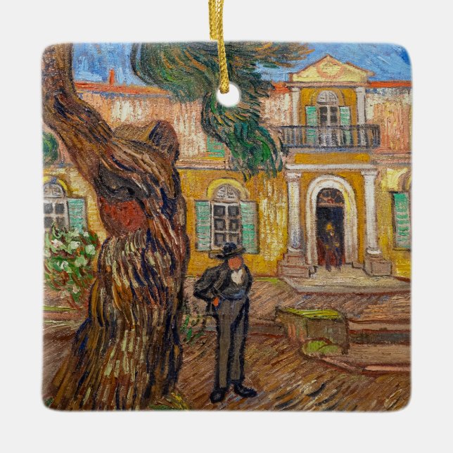 Vincent Van Gogh - Saint-Paul Asylum in Saint-Remy Ceramic Ornament (Front)