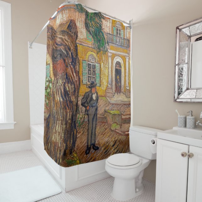 Vincent Van Gogh - Saint-Paul Asylum in Saint-Remy Shower Curtain (In Situ)