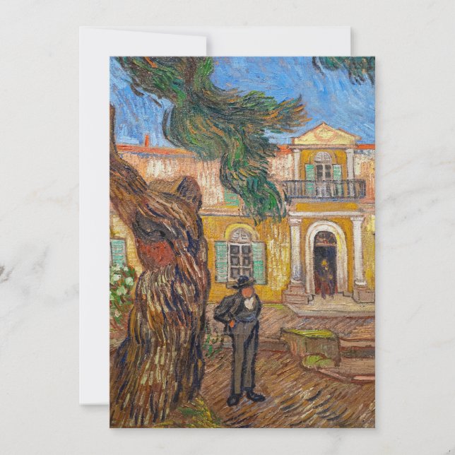 Vincent Van Gogh - Saint-Paul Asylum in Saint-Remy Thank You Card (Front)