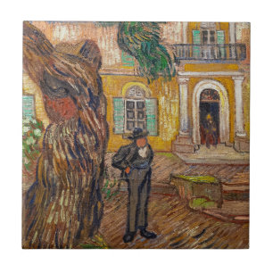 Vincent Van Gogh - Saint-Paul Asylum in Saint-Remy Tile