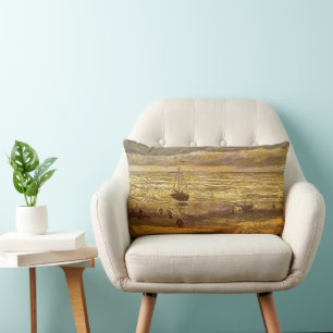 Vincent van Gogh - Sea at Scheveningen Lumbar Cushion