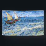 Vincent van Gogh - Seascape at Saintes-Maries Banner<br><div class="desc">Seascape at Saintes-Maries - Vincent van Gogh,  Oil on Canvas,  1888</div>