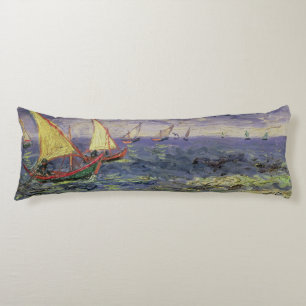 Vincent van Gogh Seascape at Saintes-Maries Body Cushion