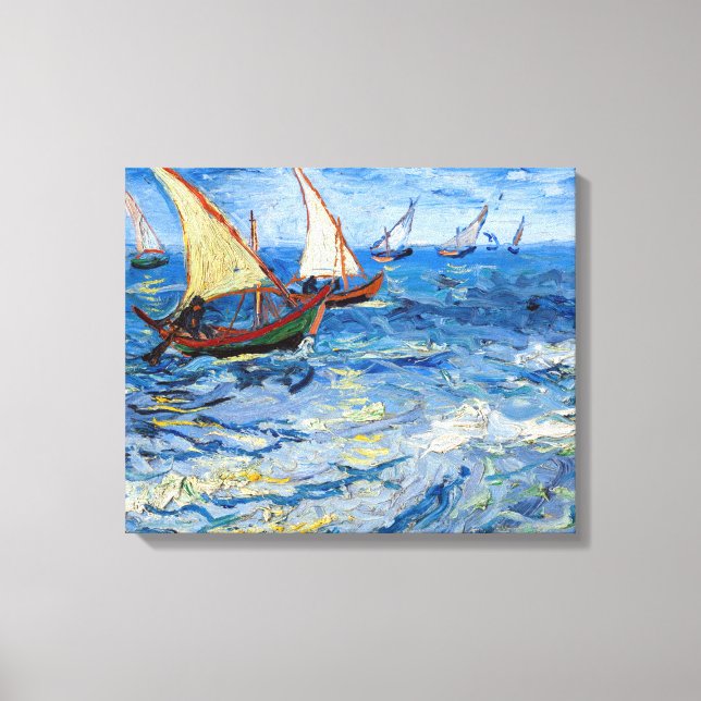 Vincent van Gogh - Seascape at Saintes-Maries Canvas Print (Front)