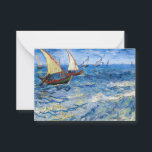 Vincent van Gogh - Seascape at Saintes-Maries Card<br><div class="desc">Seascape at Saintes-Maries - Vincent van Gogh,  Oil on Canvas,  1888</div>