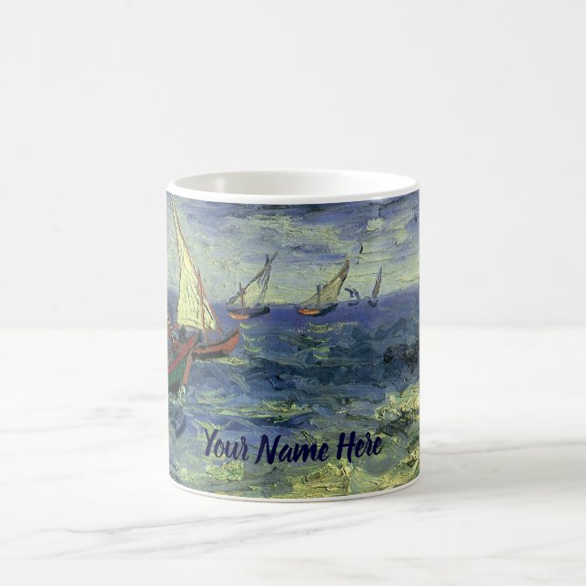 Vincent van Gogh - Seascape at Saintes Maries Coffee Mug (Center)