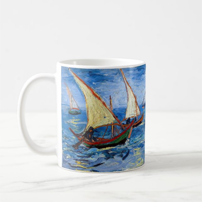 Vincent van Gogh - Seascape at Saintes-Maries Coffee Mug (Left)