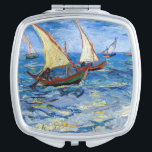 Vincent van Gogh - Seascape at Saintes-Maries Compact Mirror<br><div class="desc">Seascape at Saintes-Maries - Vincent van Gogh,  Oil on Canvas,  1888</div>