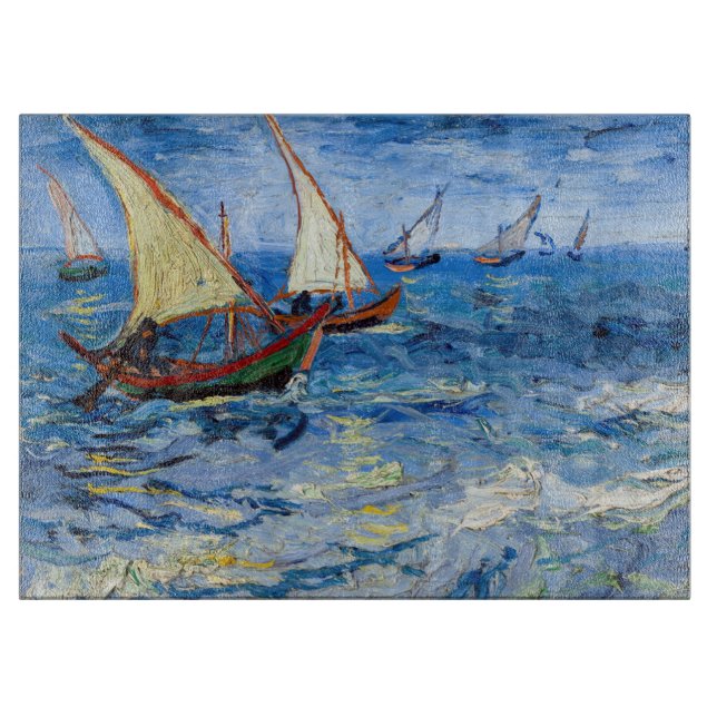Vincent van Gogh - Seascape at Saintes-Maries Cutting Board (Front)