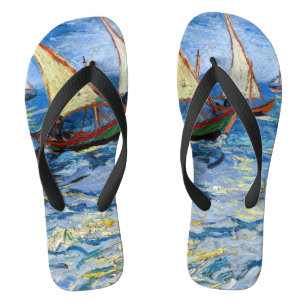 Vincent van Gogh - Seascape at Saintes-Maries Flip Flops