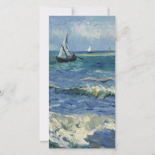 Vincent Van Gogh - Seascape at Saintes-Maries Holiday Card