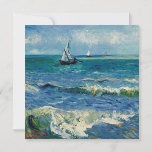 Vincent Van Gogh - Seascape at Saintes-Maries Holiday Card
