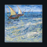 Vincent van Gogh - Seascape at Saintes-Maries Magnet<br><div class="desc">Seascape at Saintes-Maries - Vincent van Gogh,  Oil on Canvas,  1888</div>