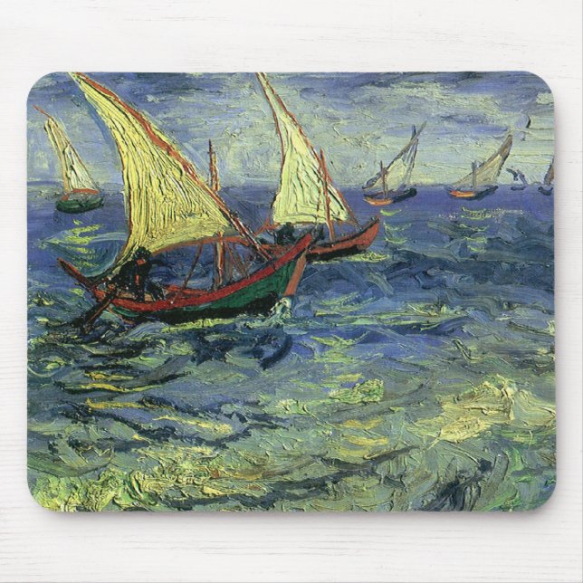 Vincent van Gogh - Seascape at Saintes Maries Mouse Mat (Front)