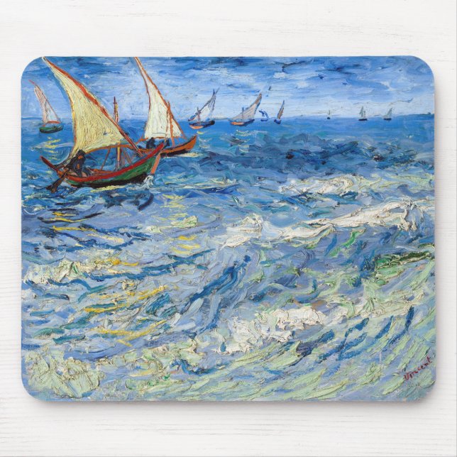 Vincent van Gogh - Seascape at Saintes-Maries Mouse Mat (Front)