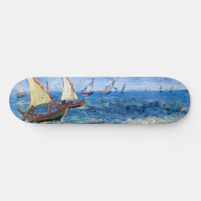 Vincent van Gogh - Seascape at Saintes-Maries Skateboard (Horz)