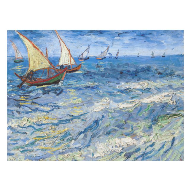 Vincent van Gogh - Seascape at Saintes-Maries Tablecloth (Front (Horizontal))