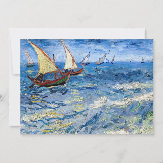 Vincent van Gogh - Seascape at Saintes-Maries Thank You Card (Front)