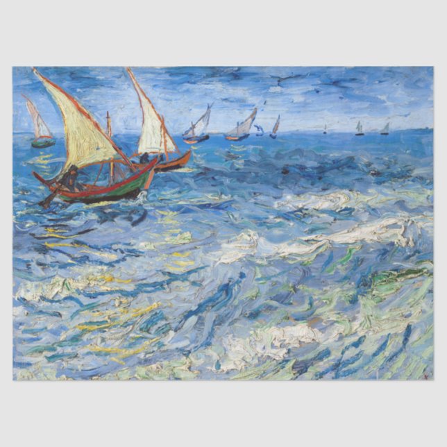 Vincent van Gogh - Seascape at Saintes-Maries Tissue Paper (Front)